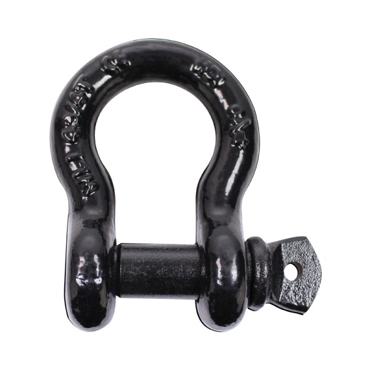 Grade S Bow Shackles Screw Pin; Black