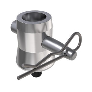 F32-44 Truss Cube Junction Half-Spigot Connector with M10/M12 Bolt, Pin & R-Clip