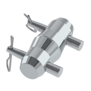 Conical Spigot Connectors with Pins and R-Clips