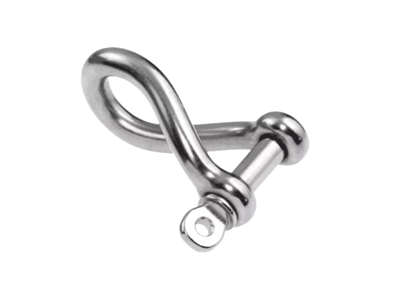 Stainless Steel Twisted Dee Shackles
