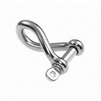 Stainless Steel Twisted Dee Shackles