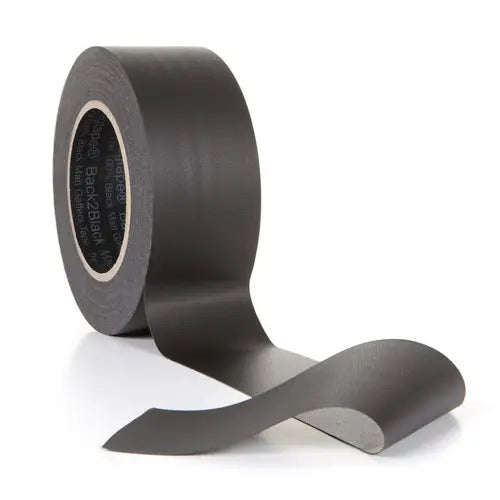 Le Mark Magtape Back to Matt Black Gaffer Tape with Black Adhesive