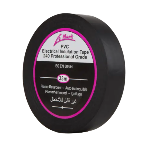 Le Mark PVC Electrical Tape 33m x 5 rolls per pack- BLACK